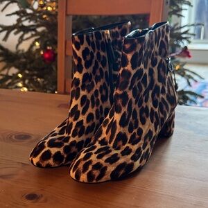 Tory Burch Leopard Print Ankle Booties
